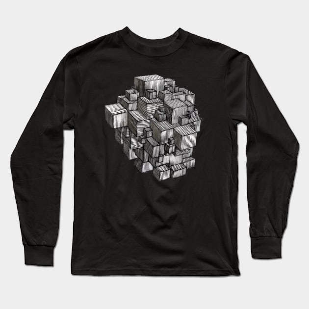 Square Structure Long Sleeve T-Shirt by SophiaLadeni